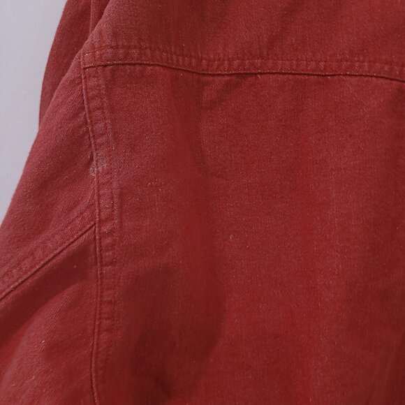 Vivid Red Oversized Button-Up Shirt (XL) - Picture 5 of 7